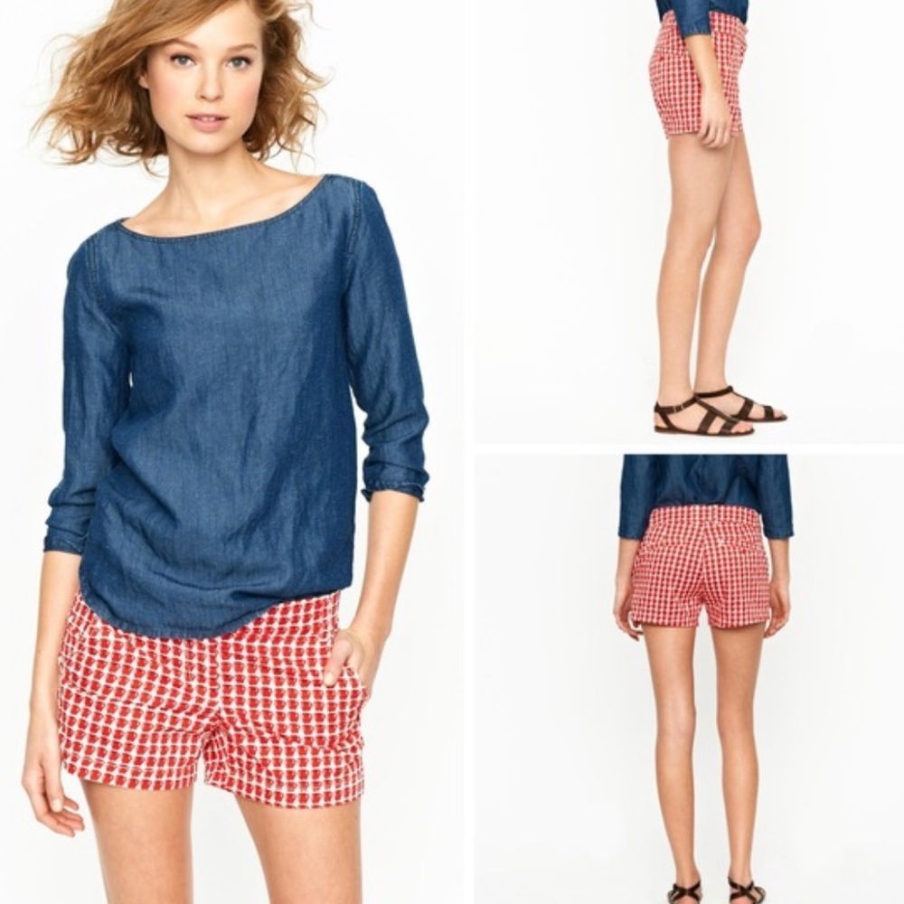 J. Crew apple print shorts